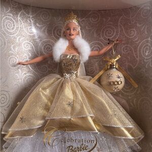 Barbie Celebration Doll in Gold Dress